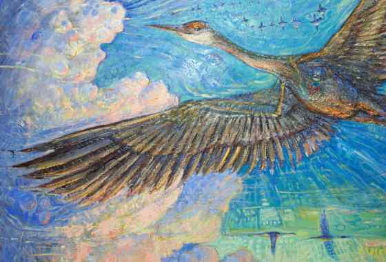 Retorno De Las Aves, oil on canvas by Jim Larson of Milaca, MN