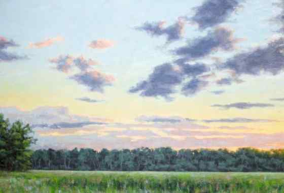 View from the Isanti Boardwalk, oil on stretched canvas by Nathan Hager of Isanti, MN