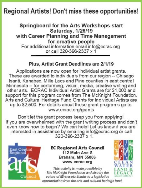 Ecrac ad for springboard and grants