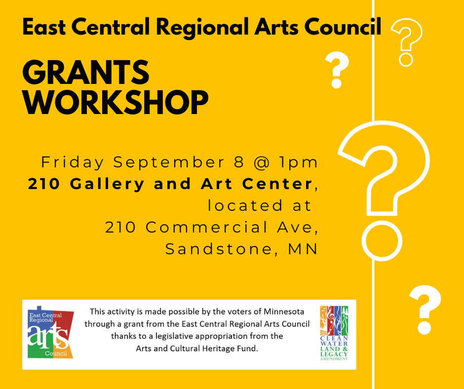 ECRAC Grant Workshop at 210 Gallery Sept 8 2023