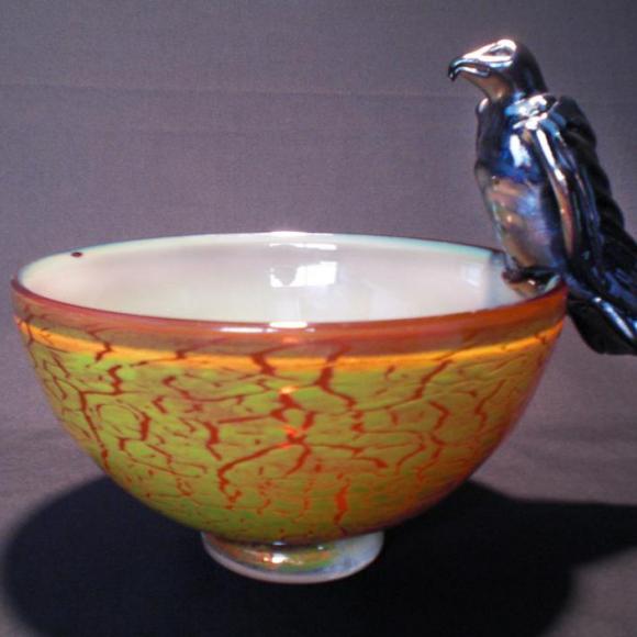 Glass bowl art by Michaud-Scorza