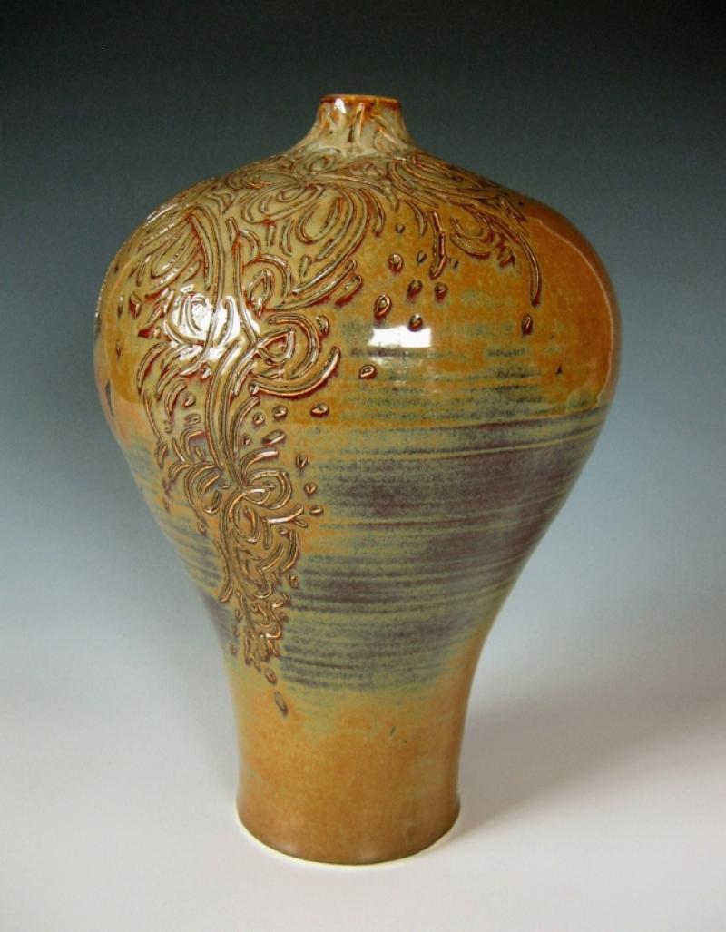 Large Carved Vase