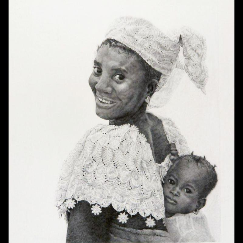 Daru Mother and Child by Marilyn Cuellar