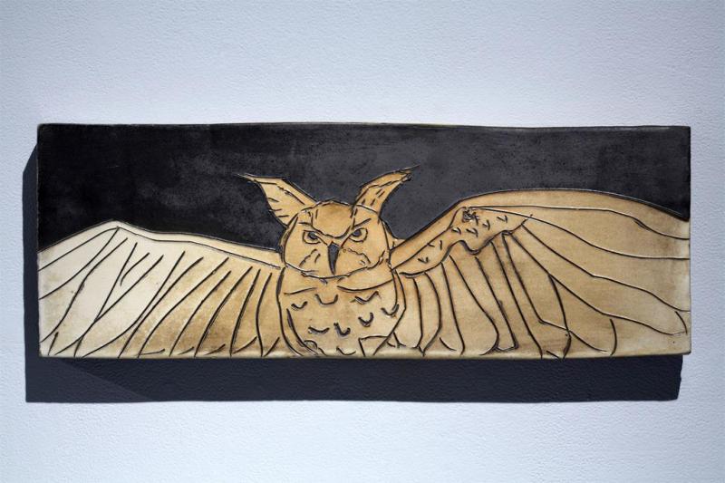 Horned Owl Tile by Matthew Krousey