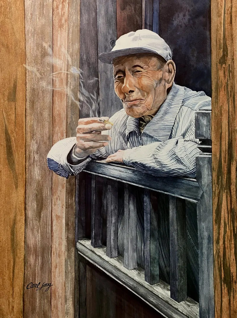Won’t You Be My Neighbor by Carl D. Long - Transparent Watercolor - Award of Excellence