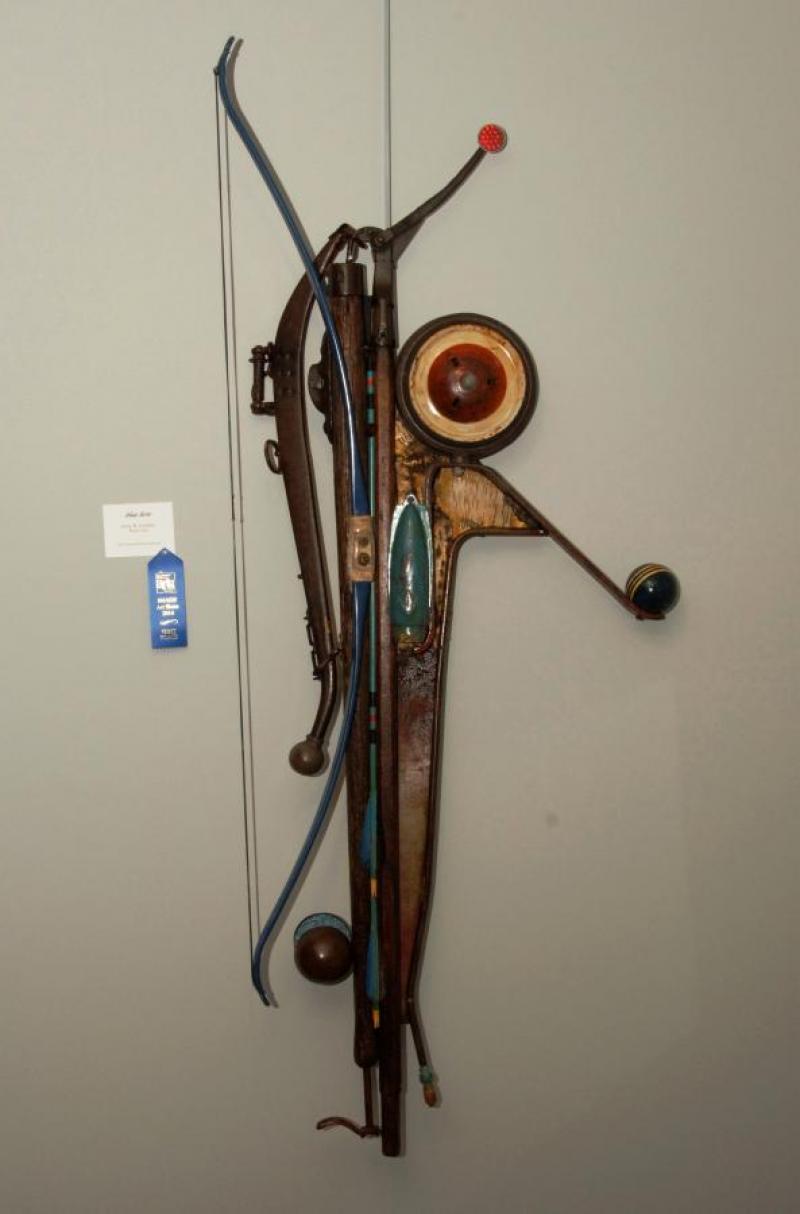 First Place Nonfunctional Sculpture- “blue bow”, by Gary Carlson of Rush City