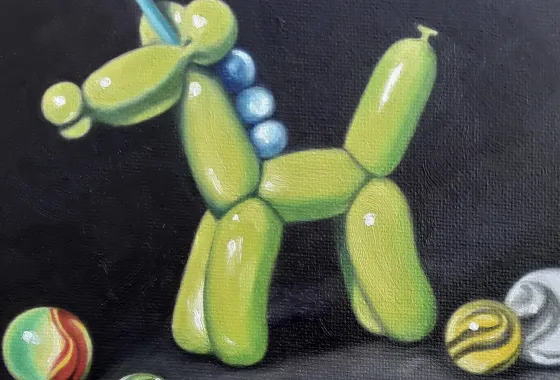Balloon unicorn by Claire Fix - Oil - Award of Excellence