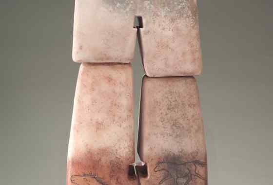 Przewalski's Horse, saggar and raku fired clay