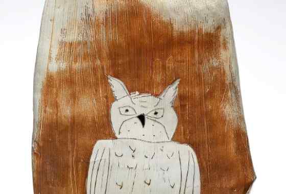 Horned Owl Sculpture by Matthew Krousey