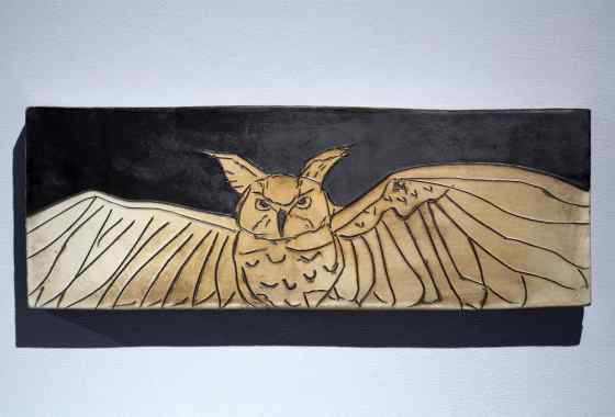 Horned Owl Tile by Matthew Krousey