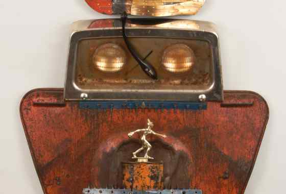 Madam X Goes Bowling by Gary Carlson - Found Object Assemblage Sculpture - Award of Merit