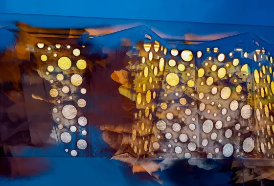 Trapezoid and Circle Dance by Dell Gross
