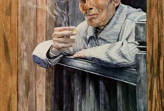 Won’t You Be My Neighbor by Carl D. Long - Transparent Watercolor - Award of Excellence