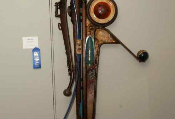 First Place Nonfunctional Sculpture- “blue bow”, by Gary Carlson of Rush City