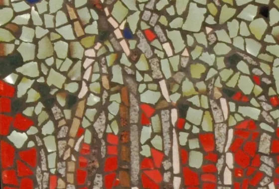 Third Place Nonfunction Sculpture - “Poplar Sunset”, by Susan Severson of Braham
