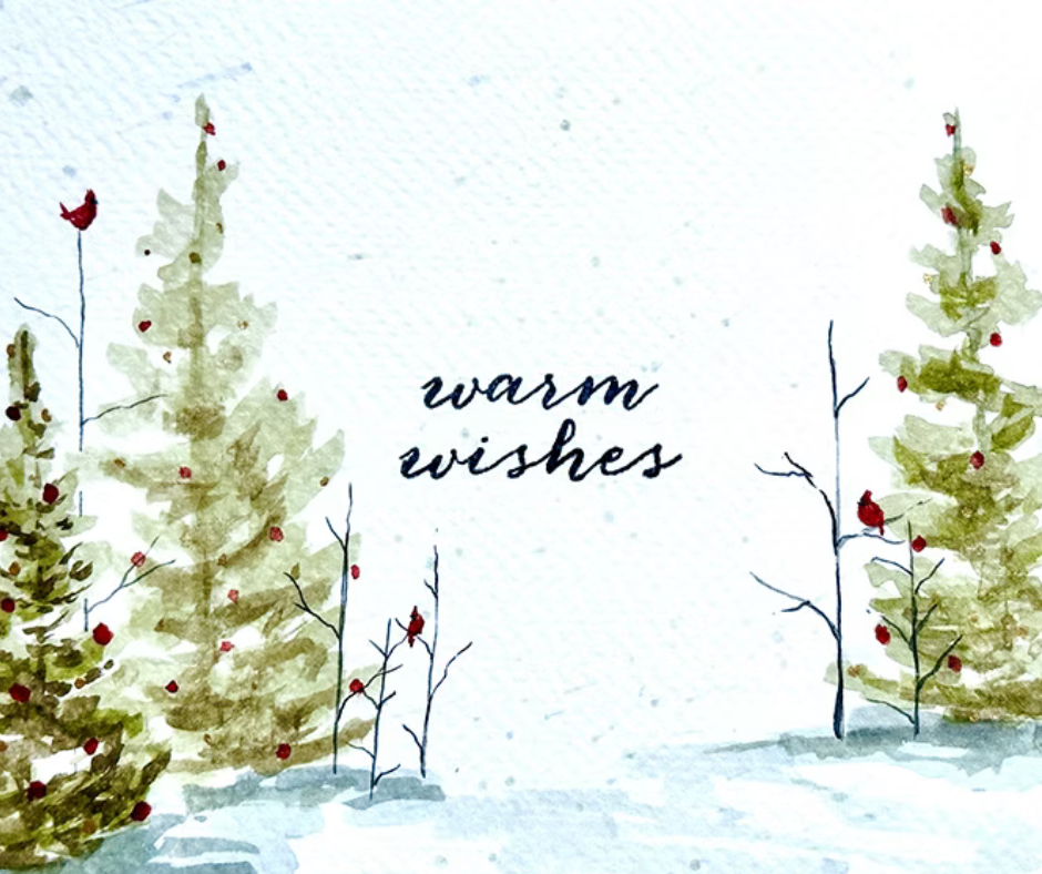 watercolor christmas cards